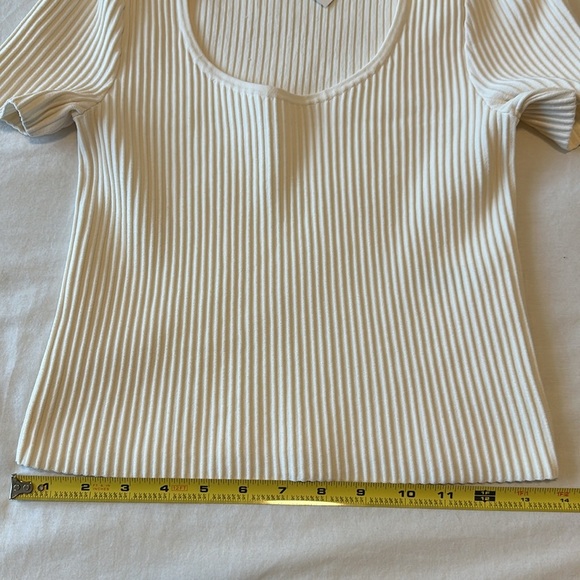 NWT Madewell ‘Ottoman Crop Sweater Tee’ in Ivory Size S - Picture 10 of 15
